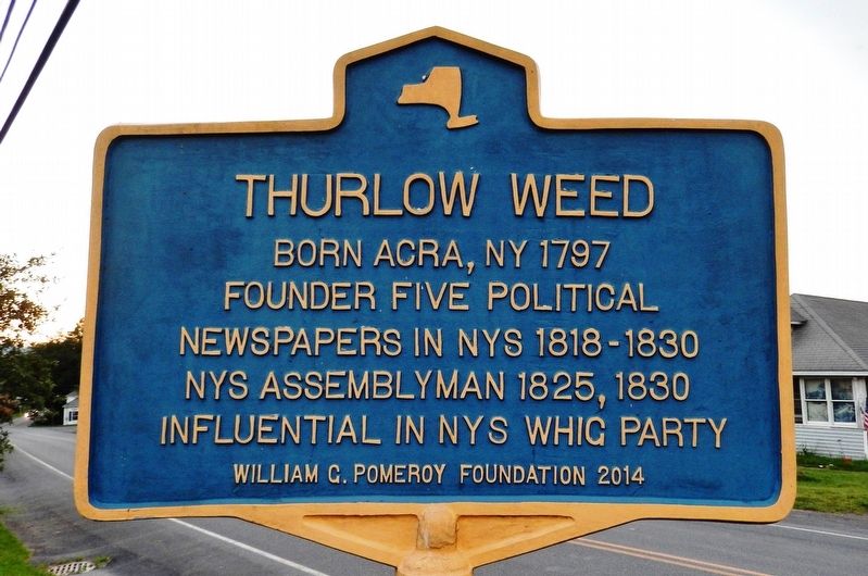 Thurlow Weed Marker image. Click for full size.