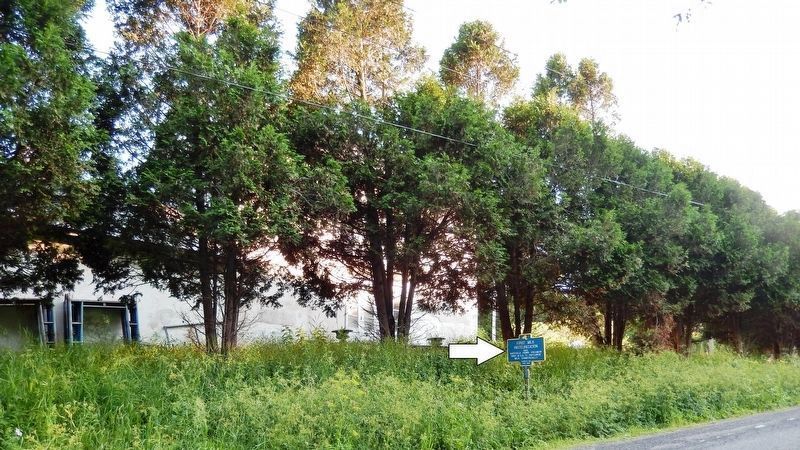 First Milk Pasteurization Marker (<i>wide view from highway looking south marker near center</i>). Click for full size. First Milk Pasteurization Marker (<i>wide view from highway looking south marker near center</i>) image. Click for full size.