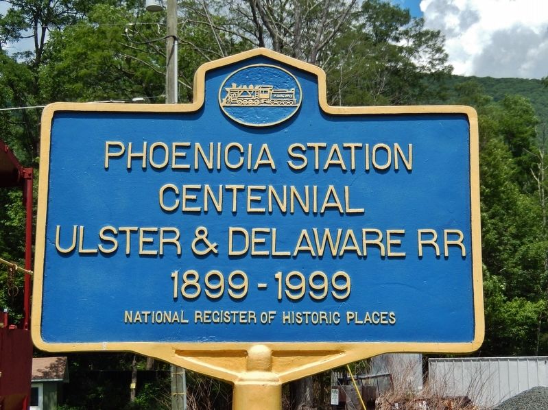 Phoenicia Railroad Station Marker image. Click for full size.
