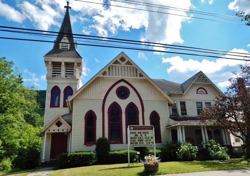 Fleischmanns Community Church<br>(<i>on Main Street • near marker</i>) image. Click for full size.