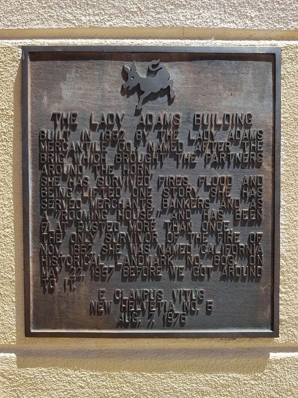 Lady Adams Building Marker. Click for full size. Lady Adams Building Marker image. Click for full size.