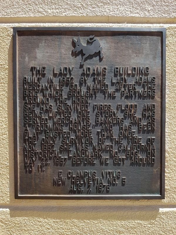 Lady Adams Building Marker image. Click for full size.