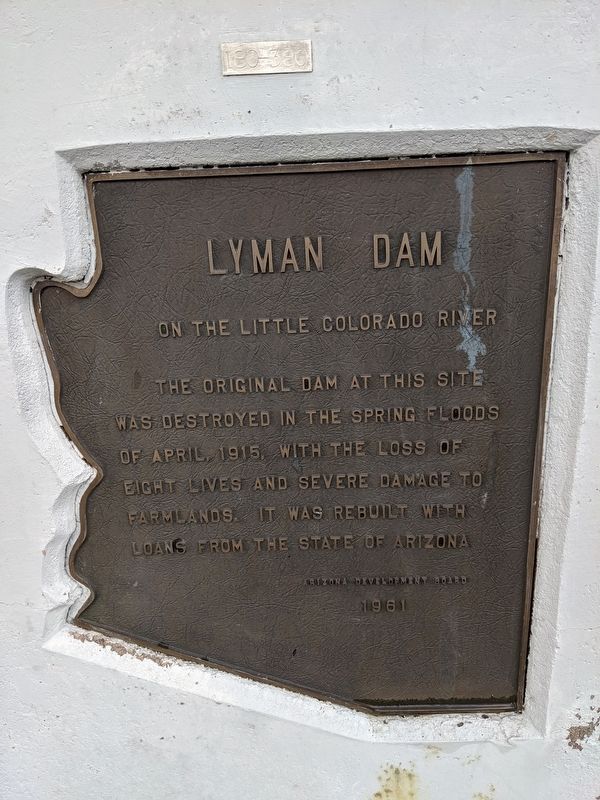 Lyman Dam Marker image. Click for full size.