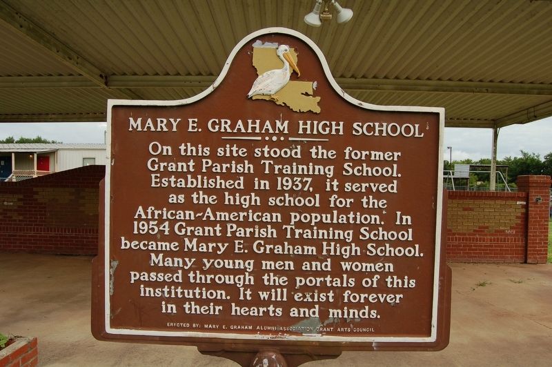 Mary E. Graham High School Marker image. Click for full size.