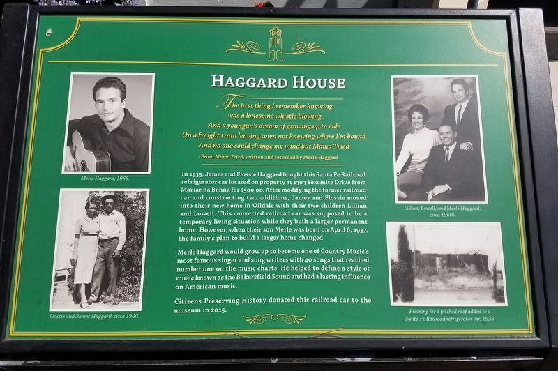 Haggard House Marker image. Click for full size.