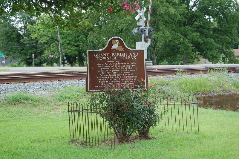 Grant Parish and Town of Colfax Marker image. Click for full size.