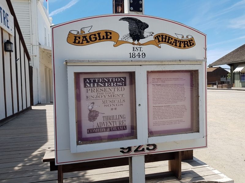 Eagle Theatre Marker. Click for full size. Eagle Theatre Marker image. Click for full size.