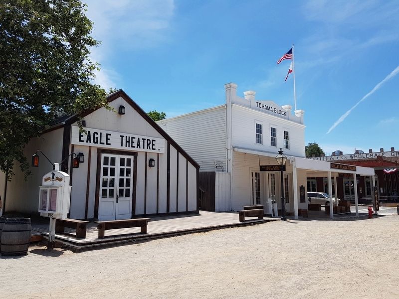 Eagle Theatre and Marker. Click for full size. Eagle Theatre and Marker image. Click for full size.