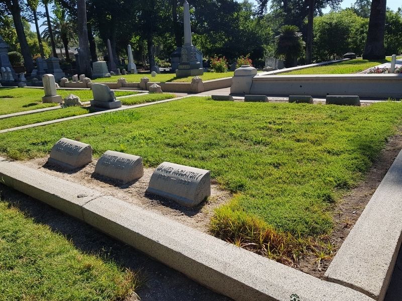 The James McClatchy grave, mentioned in the marker text. Click for full size. The James McClatchy grave, mentioned in the marker text image. Click for full size.