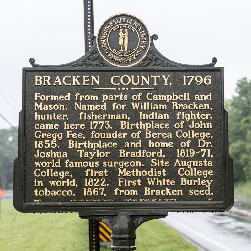 Bracken County, 1796 Marker image. Click for full size.