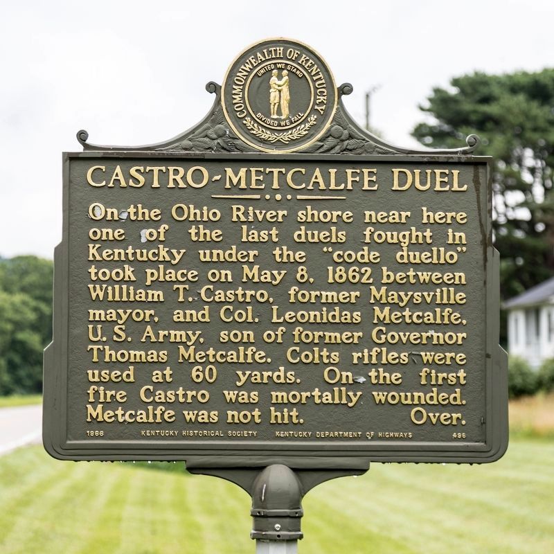 Castro-Metcalfe Duel Marker, side one image. Click for full size.