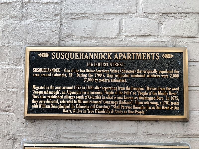 Susquehannock Apartments Marker image. Click for full size.