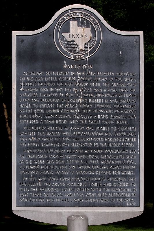Harleton Marker image. Click for full size.