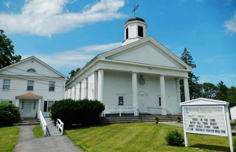 Scotchtown Presbyterian Church<br>(<i>located directly across Blumel Road • west of marker</i>) image. Click for full size.