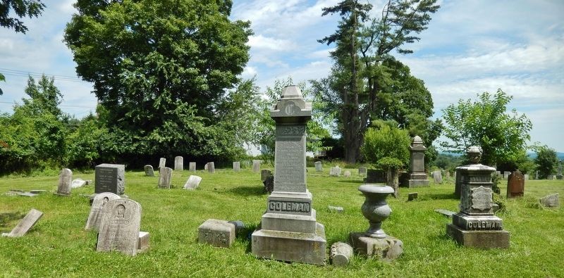 Scotchtown Presbyterian Church Cemetery<br>(<i>located adjacent to marker on Blumel Road</i>). Click for full size. Scotchtown Presbyterian Church Cemetery<br>(<i>located adjacent to marker on Blumel Road</i>) image. Click for full size.