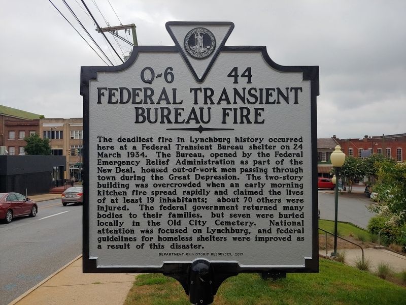Federal Transient Bureau Fire Marker image. Click for full size.
