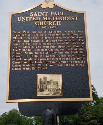 Saint Paul United Methodist Church Marker image. Click for full size.