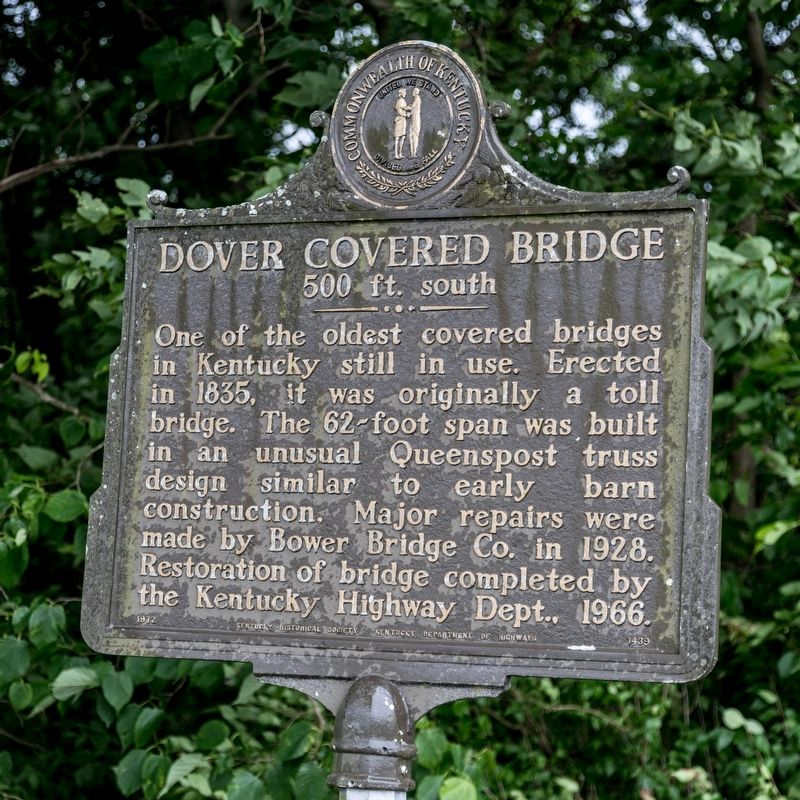 Dover Covered Bridge Marker image. Click for full size.