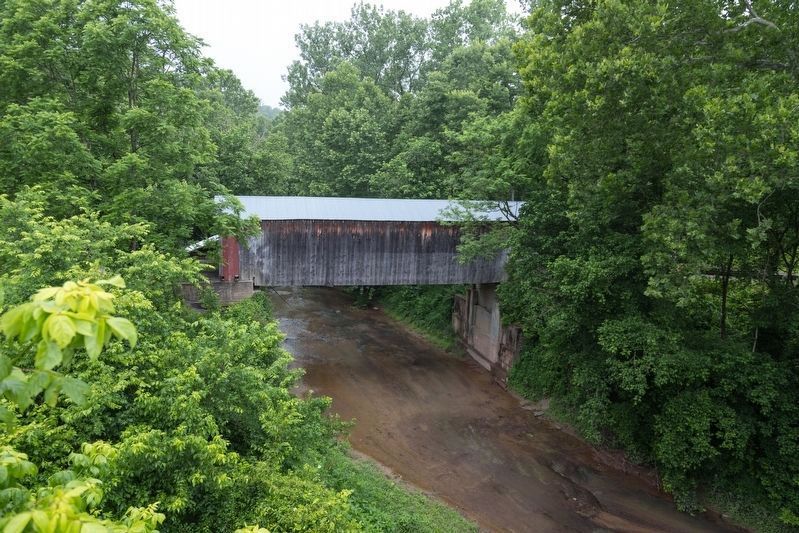 Lee Creek and Dover Covered Bridge image. Click for full size.