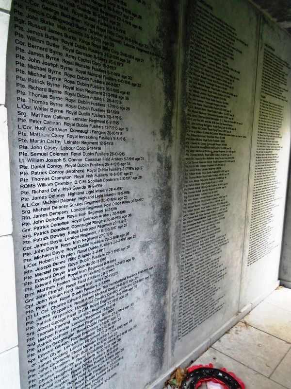 World War I Memorial Honored Dead. Click for full size. World War I Memorial Honored Dead image. Click for full size.
