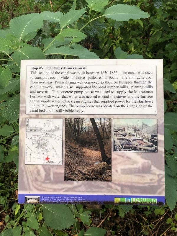 The Pennsylvania Canal Marker image. Click for full size.