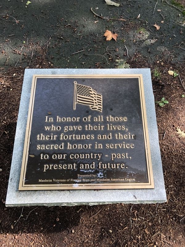 Manheim Veterans Memorial. Click for full size. Manheim Veterans Memorial image. Click for full size.
