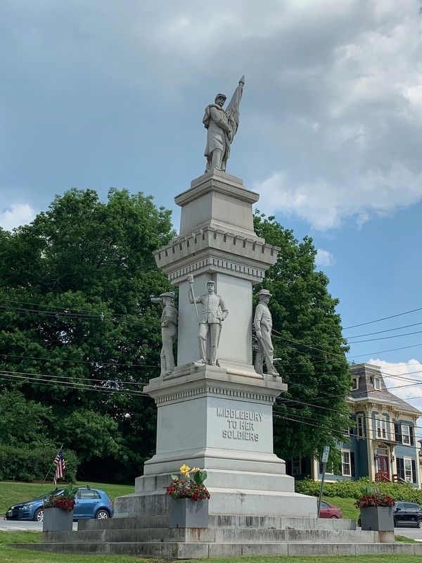 Middlebury Civil War Memorial. Click for full size. Middlebury Civil War Memorial image. Click for full size.