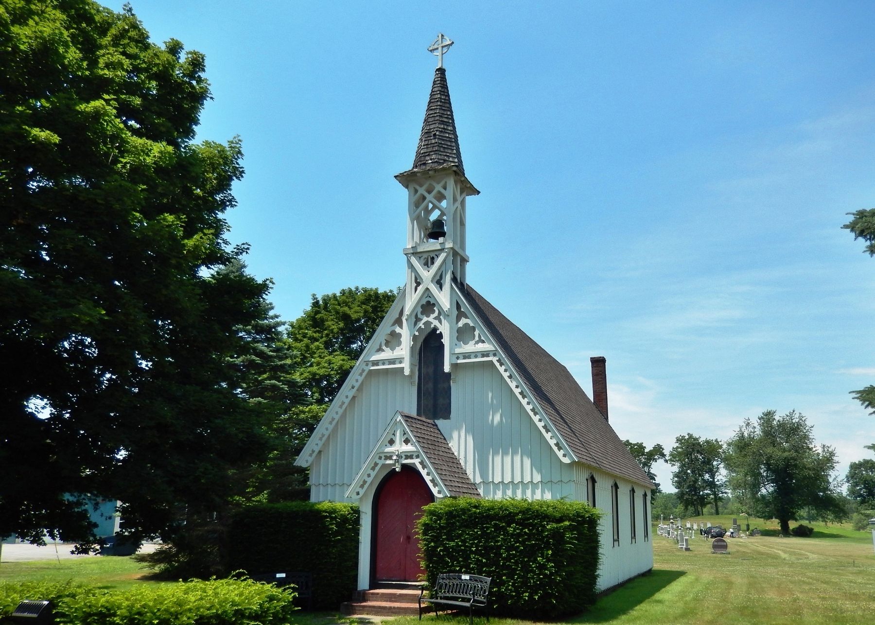 Saint Luke's Church (<i>view from near marker</i>). Click for full size. Saint Luke's Church (<i>view from near marker</i>) image. Click for full size.