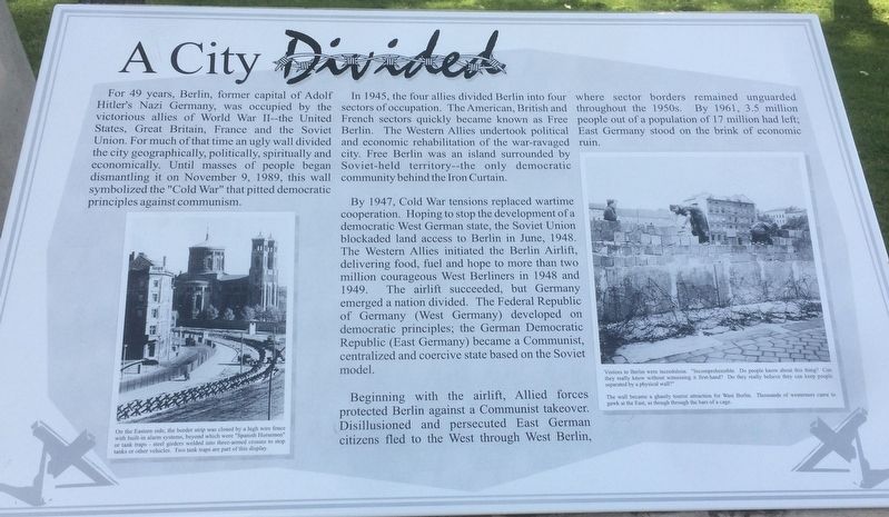 A City Divided Marker image. Click for full size.
