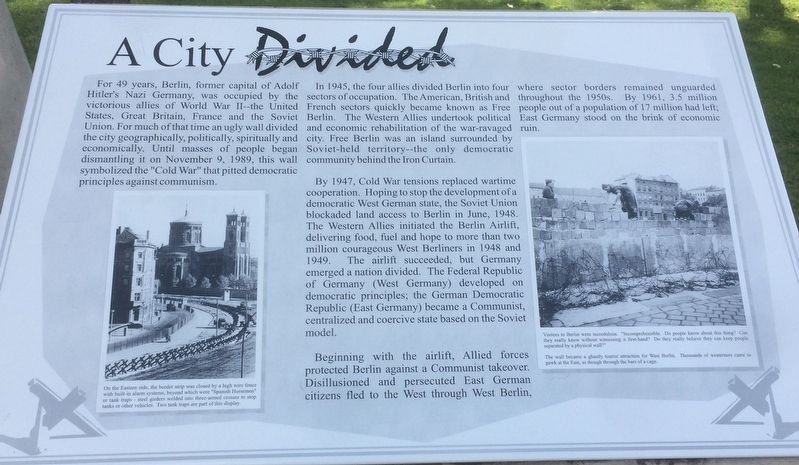 A City Divided Marker. Click for full size. A City Divided Marker image. Click for full size.