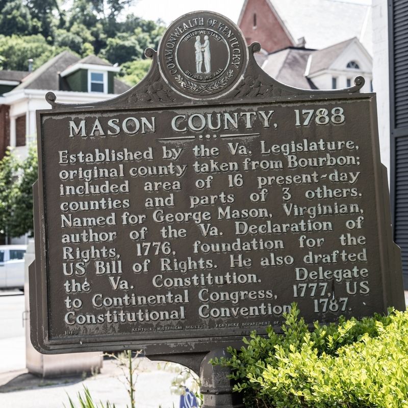 Mason County, 1788 Marker image. Click for full size.