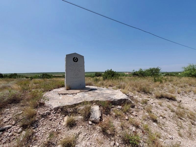 Site of the First Court House Built in Reagan County Marker image. Click for full size.