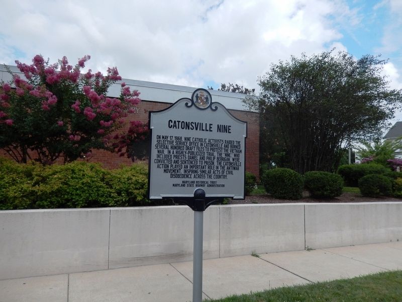 Catonsville Nine Marker. Click for full size. Catonsville Nine Marker image. Click for full size.
