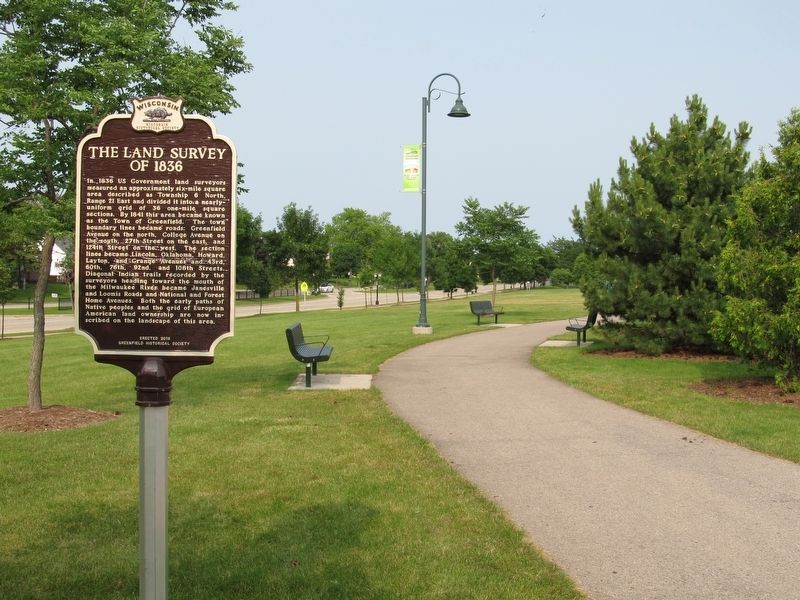 The Land Survey of 1836 Marker image. Click for full size.