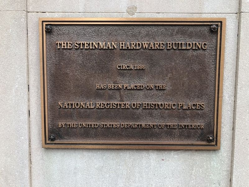 The Steinman Hardware Building Marker image. Click for full size.