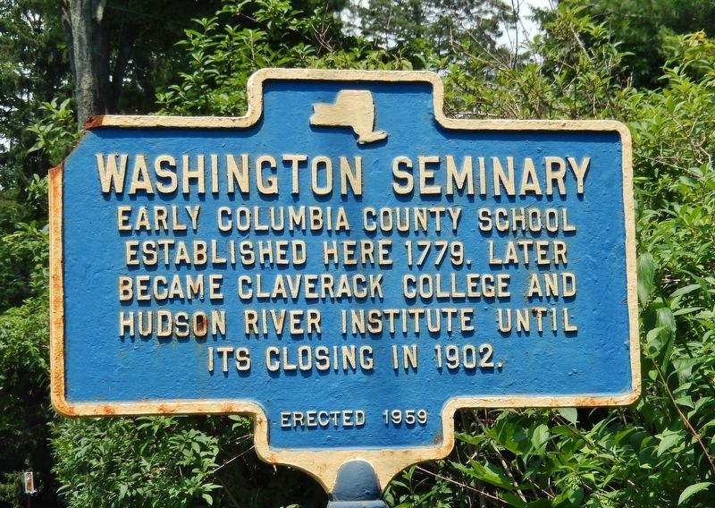 Washington Seminary Marker image. Click for full size.