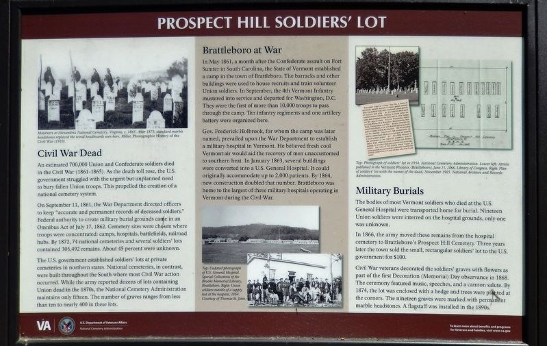 Prospect Hill Soldier's Lot Marker image. Click for full size.