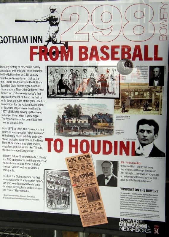 From Baseball to Houdini Marker image. Click for full size.