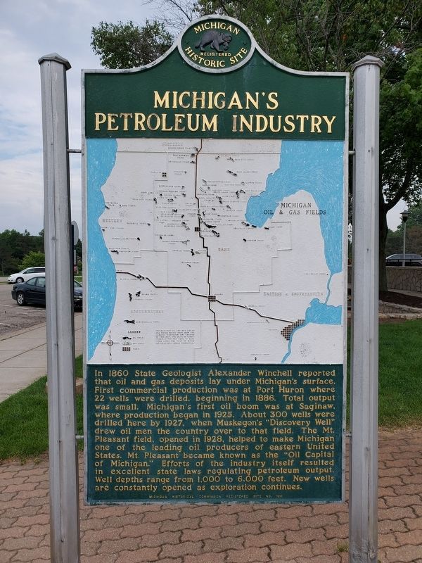 Michigan's Petroleum Industry Marker image. Click for full size.