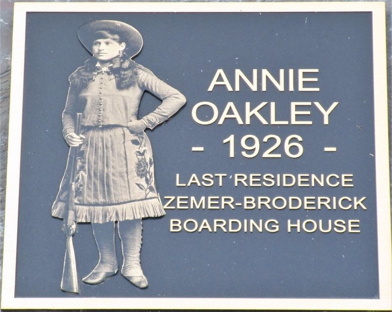Annie Oakley 1926 Marker image. Click for full size.