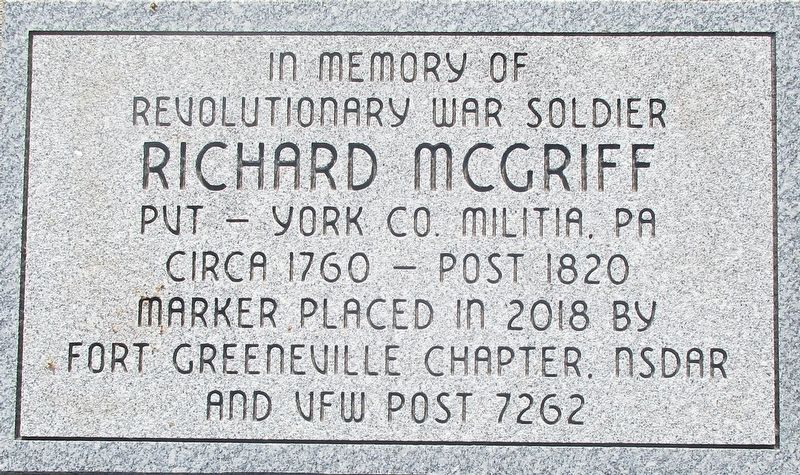 Richard McGriff Marker image. Click for full size.