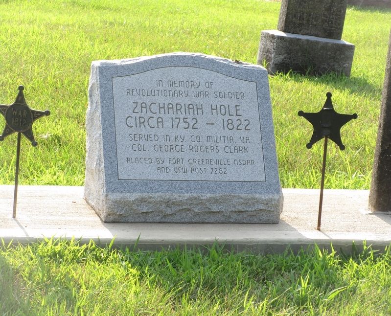 Zachariah Hole Marker image. Click for full size.