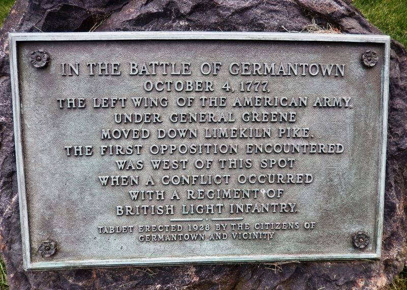 The Battle of Germantown Marker image. Click for full size.