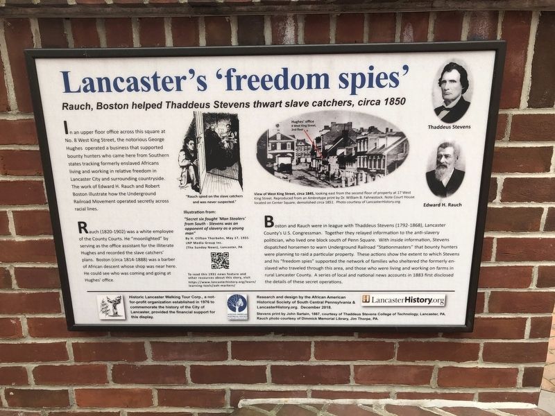 Lancaster's 'freedom spies' Marker image. Click for full size.