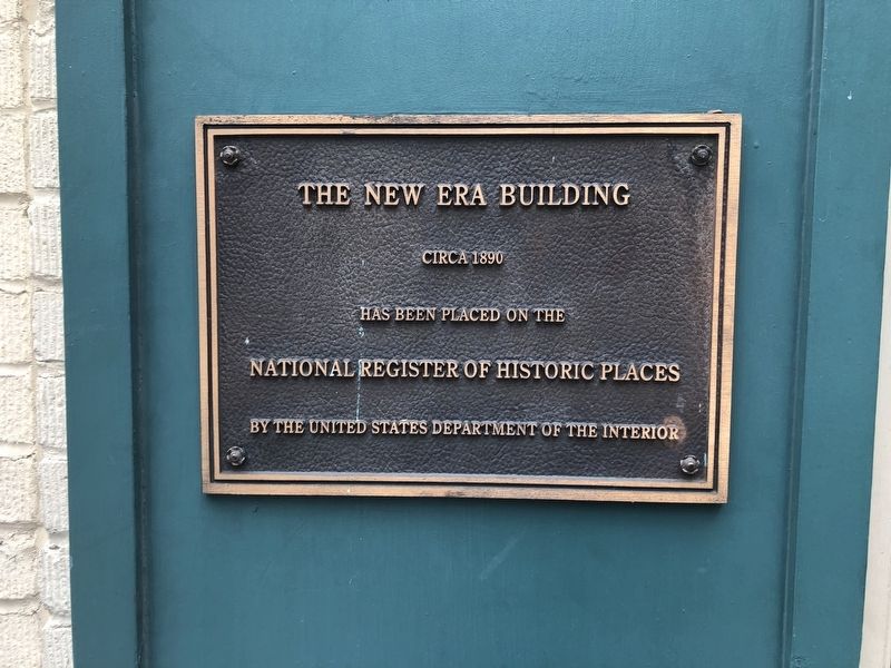 The New Era Building Marker image. Click for full size.