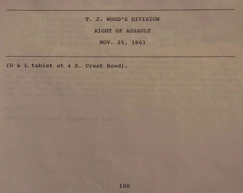 T. J. Wood's Division Marker. Click for full size. T. J. Wood's Division Marker image. Click for full size.