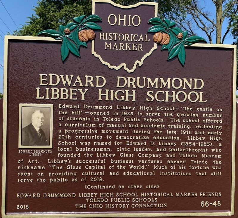 Edward Drummond Libbey High School Marker image. Click for full size.