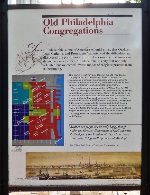 Old Philadelphia Congregations<br>(<i>marker side 2</i>) image. Click for full size.