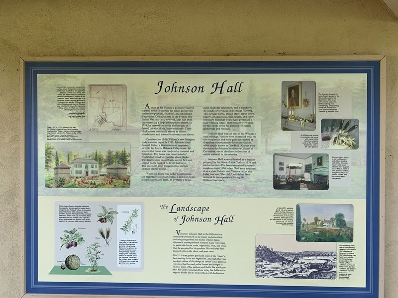 Johnson Hall / The Landscape of Johnson Hall Marker image. Click for full size.