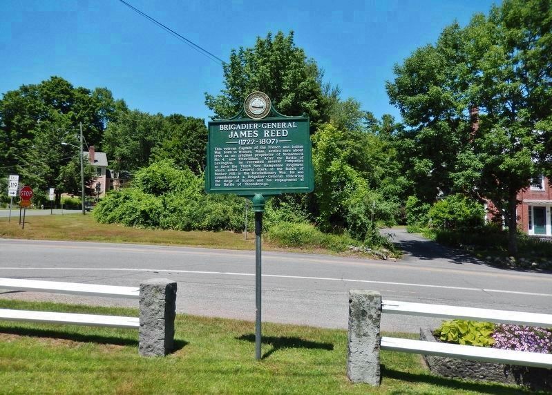 General James Reed Marker<br>(<i>view from Fitzwilliam Common • NH 119 behind marker</i>) image. Click for full size.